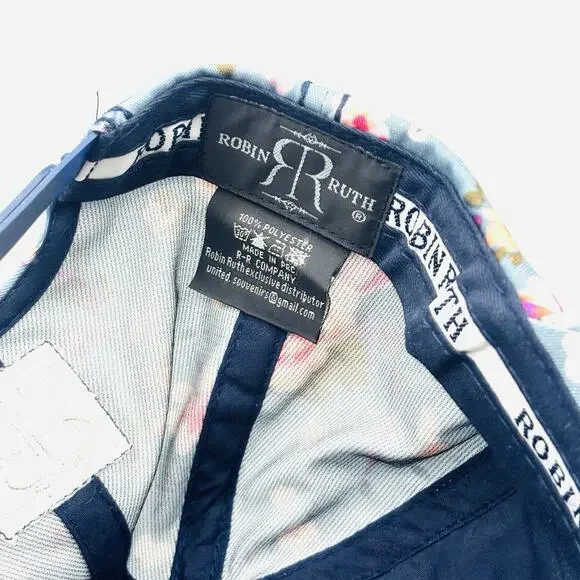 Robin Ruth Paris Floral Snapback Hat Embroidered Tourist Streetwear Cap - Picture 5 of 5